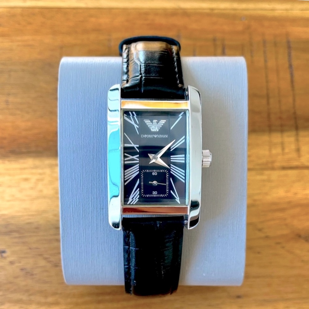 Emporio Armani Woman’s  Black Leather Watch